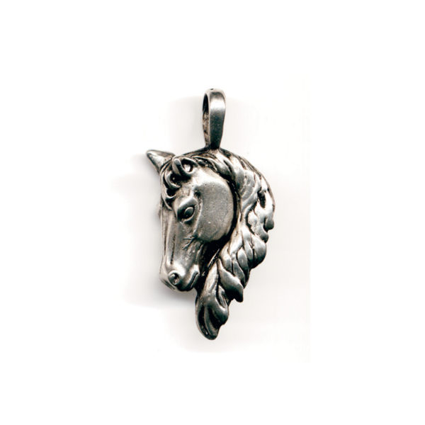 Pendentif Fer à cheval résine prusse, diamant, or jaune – Gigi Clozeau - créateur de bijoux