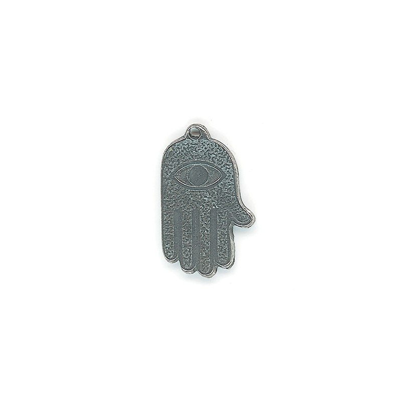 Pendentif œil Protecteur Bleu Argenté - Dimensions 17 X 15 Mm - Neuf Sans Emballage