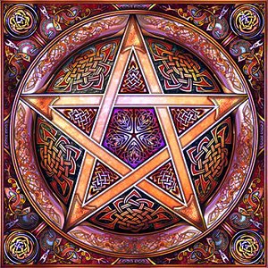 Représentation d'un pentagramme, symbole magique et ésotérique